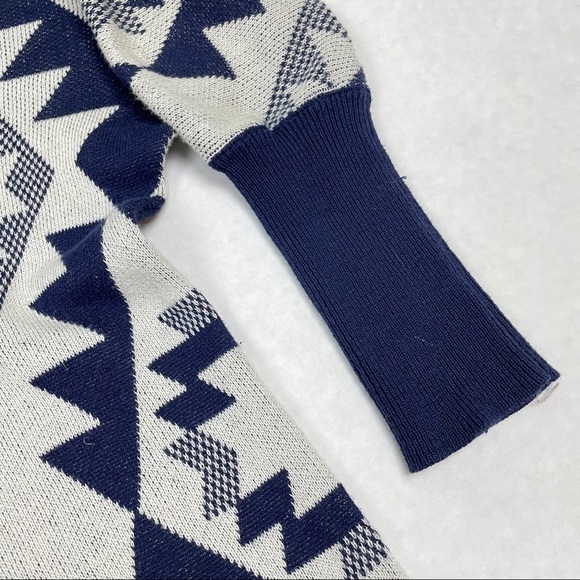 Tobi‎ Emmy Aztec Oversized Sweater S/M Blue Dolman - Picture 5 of 7